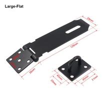 Stainless Steel Padlock Hasp Burglar-proof Shed Latch Practical Gate Bolt L-Flat Black