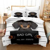 Cute dog Bedding Set Single Twin Full Queen King Size Pet dog Bed Set Aldult Kid Bedroom Duvetcover Sets 3D Print 035 70x133cm 2pcs