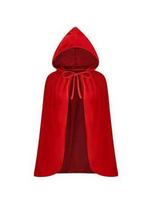 Raudonas vaikų aksominis apsiaustas Helovinui, Cosplay, Kalėdoms ir scenai Medium red