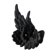 3D Printed Angel Wing Hair Clip with 3D Feather Texture, Simulation Detail, and Spring-Hinged Claw Closure for Holiday Styling juoda