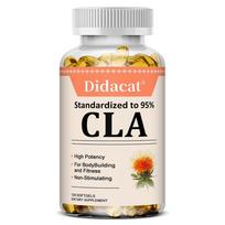 Didacat CLA Softgels, Conjugated Linoleic Acid 95% from Safflower Oil, High Potency, 120 Caps 120 Capsules white