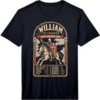 ens Funny William the Conqueror 1066 Norman Invasion Tour Performance T-Shirt L beige