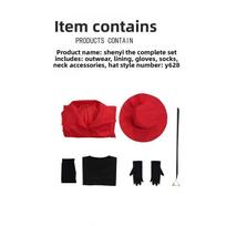 Carmen Sandiego Kalėdų Senelio Kostiumas Cosplay su Poliesterio Mišiniu Šventėms XXXL red