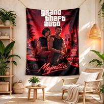 Gta Aesthetic Tapestry Rustic Farmhouse Perfect for Reading Corner Living Room Dorm Wall Indoor Gallery Wall Perfect Gift for Dorm Roommate 130cmx150cm