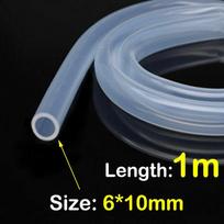1M Beer Food Grade Clear Translucent Silicone Tube Hose Pipe Soft Rubber 6X10mm