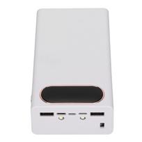 10W DIY 18650 Portable Power Bank Case L12 Mobile Battery Charger 12 Batteries Capacity with 2 LED Lights LCD balta
