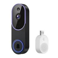 HD Video Doorbell with Display Screen, Outdoor Surveillance Camera, and PIR Detection
