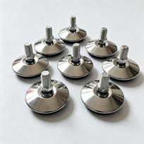 Reguliuojamos besisukančios baldų kojelės Stalams Kėdėms Spintelėms Neslystančios Metalinės Nerūdijančio Plieno Lyginimo Kojelės M8 Sriegis M8x13x34mm Adjustable Foot