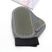 Pet Grooming Glove Hair Removal Mitts Gentle Brush Dog Long short Hair gray