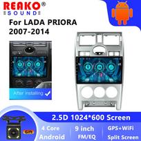 Belaidis Android Carplay Android Auto Automobilio radijas LADA Priora 2007-2013 m. GPS navigacija DSP multimedijos grotuvas 2din 4-core 1+32CP pilka
