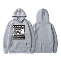 Radiohead Arctic Monkeys Hooded sweater Fashion Hoodie Tees Tops Rock Boy Camastas Hombre Hombre L gray