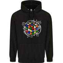 Rubiko kubo lygtis Juokinga dėlionė Enigma Vaikams Vaikų Hoodis S white