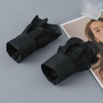 Paprastos riešo apyrankės Elegantiški marškinių netikri rankogaliai megztiniui Nėriniai Nuimami rankogaliai su ragu Siuvinėjimo aksesuarai One Size gray