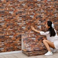 Lipni 3D plytų tapetai 70cmx1m Vandeniui atsparūs, dėmėms atsparūs sienų lipdukai Virtuvės, buto, vidaus namų sienų dekoras 70CMx5M