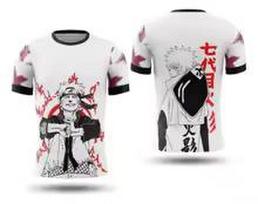 Naruto 7th Hokage Japanese-style Jersey Anime AOP Adult Kids Athleisure T-Shirt Family Summer Breathable 160 gray