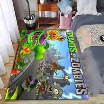 Plants vs Zombies Cartoon Art suitable as a non-slip mat for the living room or bedroom sofa 40x60cm( 15x23in ) green