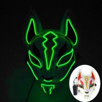 Helovino žaidimas Šviečianti kaukė LED Šviečianti kaukė Cosplay Lapės kaukė Festivaliui Helovino kostiumas Naktinis klubas Mirksinti DJ šou rekvizitai fox