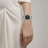 CASIO Waterproof and Elegant Life Solar Quartz Steel Strap Women's Watch Black Dial SHE-3022SBD-1AD juoda