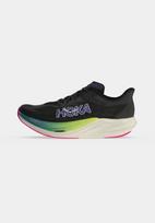 HOKA Bėgimo batai 'ROCKET X 3' tamsiai mėlyna / benzino spalva / juoda / balta