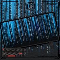 Hacker mouse pad game player mouse pad rubber nonslip table mat game accessories computer professional keyboard pad oversized 800x400x2mm blue
