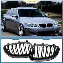 Grotelės priekinės inkstų sportinės grotelės, gaubtas, grotelės BMW E60 E61 5 serijos M5 525I 525Xi 528I 528Xi 530I 530Xi 2003-2009 m. Double Line Carbon gray