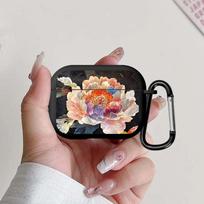 Case For Airpods Pro3 Pro2 2 4 3 1 Pro Earphone Cases Cover Blue Peony Flower Airpods Pro 2