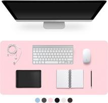 Desk Mat PU Leather Large Mouse Pad Non Slip 120x40cm Pink rožinė