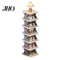 Shoe Shelf Folding Rack Storage Organizer Strong Load-bearing Living Room Simple Installation Collapsible Multi-Layer Shoes No Assembly 7-Layers pilka