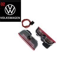 2-PZ LED Car Door Interior Welcome Warning Light For VW Touareg 7P Golf 5 6 7 Jetta MK5 MK6 MK7 Passat B6 B7 B8 B9 Arteon CC EOS Ce9