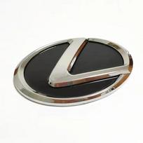 Front Grille Car Logo Rear Trunk Standard Steering Wheel Sticker for Lexus ES350 ES240 IS250 IS300 ES260 GS300 IS250 RC LS500 NU6 13cm black