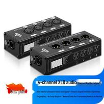 4 kanalų XLR tinklo garso plėstuvas mikrofonams, telefonams, kompiuteriams ir garsiakalbiams