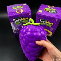 Jumbo Grape Fruit Squishy Toy Rising Stretchable Venting Ball Squeeze Anti-Anxiety Sensory Fidget Toy For Adults Gifts purple