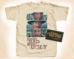 The Good the Bad and the Ugly V1 T-Shirt Vintage Natural color Men's T-Shirt DTG Digital Print SIZES S M L XL 2XL 3XL 4XL 5XL S gray