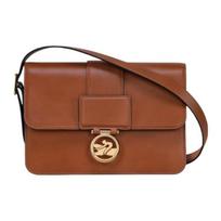 Longchamp Box-Trot 24 Flap Closure Adjustable Shoulder Strap Calfskin Shoulder Crossbody Bag Medium Women shoulder bags Brown 10175HAU504 Basic Set (Bag+Dust Bag) brown