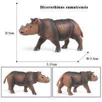 Oenux Imitacija Laukinių Gyvūnų Modelis Raganosis Raganosis Begemotas Begemotas PVC Namų Ornamentas Gyvūnas Švietimo Žaislas Vaikams Dovana gray