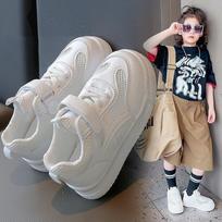 Children's White Shoes Boys' Sneakers Breathable Girls' Skateboards 37 white