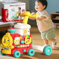 Baby Walker Stroller Multifunctional Steam Train Ride-On Toy GiftBx with Handle - Spray Speed white