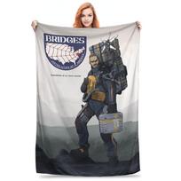 Death Stranding Cliff Unger Blankets Flannel Vintage Breathable Throw Blankets for Home Restaurant Autumn/Winter, Size: 75*100cm, Weight: 230 GSM black