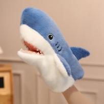 Frog Animal Hand Puppet Storytelling Duck Stuffed Shark Toys Movable Mouth Simulation Hand Finger Story Puppet Story Time white