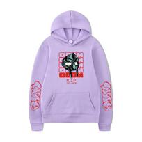 Hip Hopo dainininkas Mf Doom su gobtuvu megztinis Gerbėjai Vyrai ir Moterys Laisvas megztinis Džemperis su gobtuvu 2XL šviesiai violetinė spalva