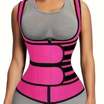 2026 Women Sweat Sauna Body Shapers Modeling Corset Sweat Belt Waist Trainer Thermo Slimming Belts Loss Weight black