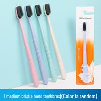 Silikoninis nano minkštas suaugusiųjų dantų šepetėlių paketas – mažos galvutės šeimos rinkinys 619 Nano Toothbrush 1pc white