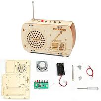 Wooden Radio Kit Diy Retro Fm Educational Stem Building Toy Science Experiment Kit 3D Puzzle Craft Birthday Gift For Kids Teens