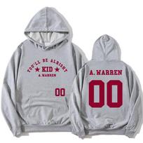 You'll Be Alright, Kid  Hoodies Alex Warren Design Fashion Sweatshirt Long Sleeve Casual Hooded Pullovers Women Men Clothing Top S gray