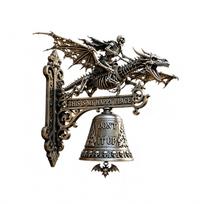 Resin Skeleton Wall Hanging with Doorbell - Gothic Decor for Home and one size