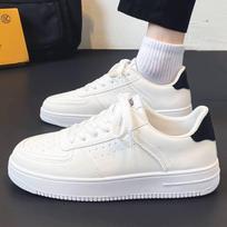 Breathable Solid White Low Top Casual Sports Skateboard Shoes For Men Women 44 juoda