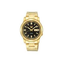 Seiko 30 Meters Waterproof Fashion Elegant Automatic Mechanical Movement Stainless Steel Strap Watch Men watches Black SNKK22K1 Black Dial beige