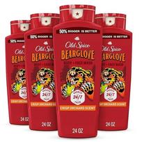 Old Spice Men's Body Wash 3X Defense Cleansing Bear Glove Scent 710ml x 4 brown