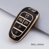 Tpu automobilio rakto dėklo dangtelis, skirtas „Hyundai 5 7 Button Sonata Sel Ev 6 Ev 8 IONIQ 5 NEXO Tucson Sonata Grandeur Sonata“ 5 Button-Black