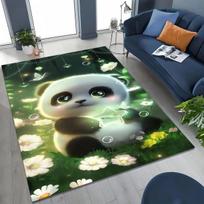 Mielas panda bambuko rašto grindų kilimėlis, minkštas, skalbiamas, neslystantis, dėmėms atsparus kilimas svetainei, miegamajam, vaikų kambariui, namų dekoravimui 50x80cm